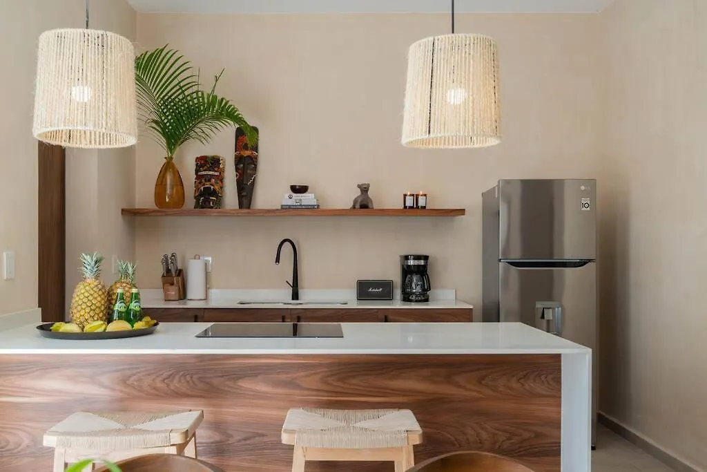 Apartment Ferienwohnung Lujoso Departamento Boho-Chic Con Alberca Privada Tulum