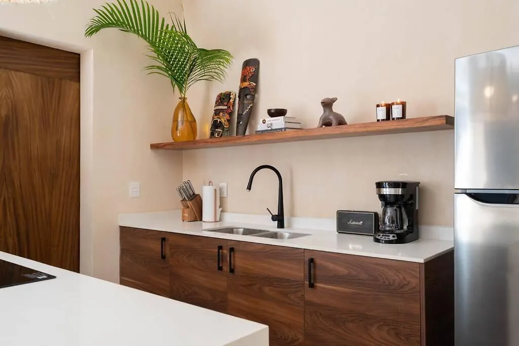 Ferienwohnung Lujoso Departamento Boho-Chic Con Alberca Privada Tulum Apartment
